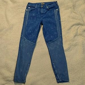 True Religion Halle Moto Bleached Skinny Jeans